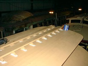 Trolley Roof Being Painted