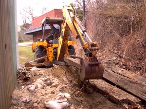 Back hoe Cleanup